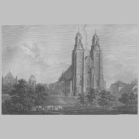 Gnesen, Dom, ca. 1842,  Rycina Edwarda Raczyńskiego 'Kościół katedralny w Gnieźnie' wydana w 1842, Wikipedia.jpg